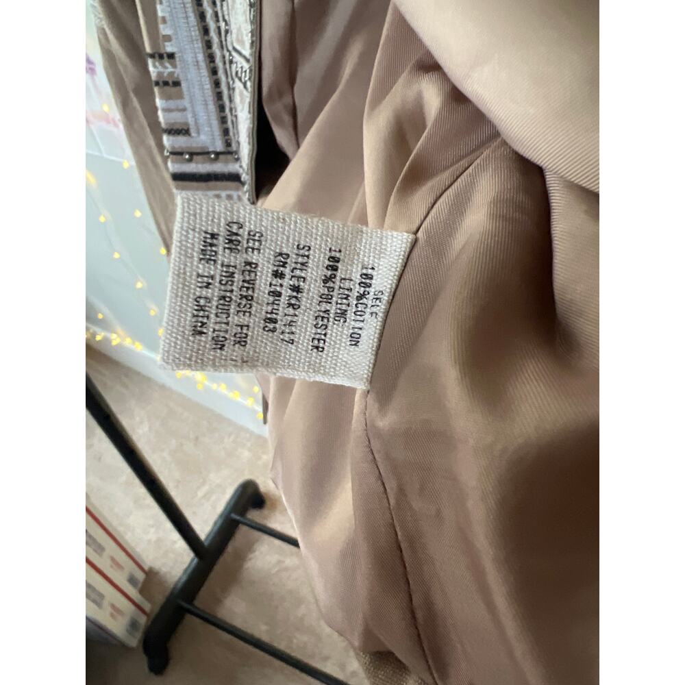 048 Moon River Embroidered Beige Jacket Small Boho Cropped Cotton $120 MSRP - Picture 5 of 8